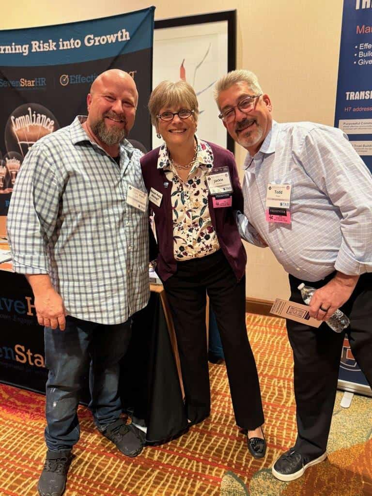 TAB (The Alternative Board) Annual Conference 1 Clay Hicks along with Jackie Gernaey and Todd Ringer. Both are TAB Franchisees